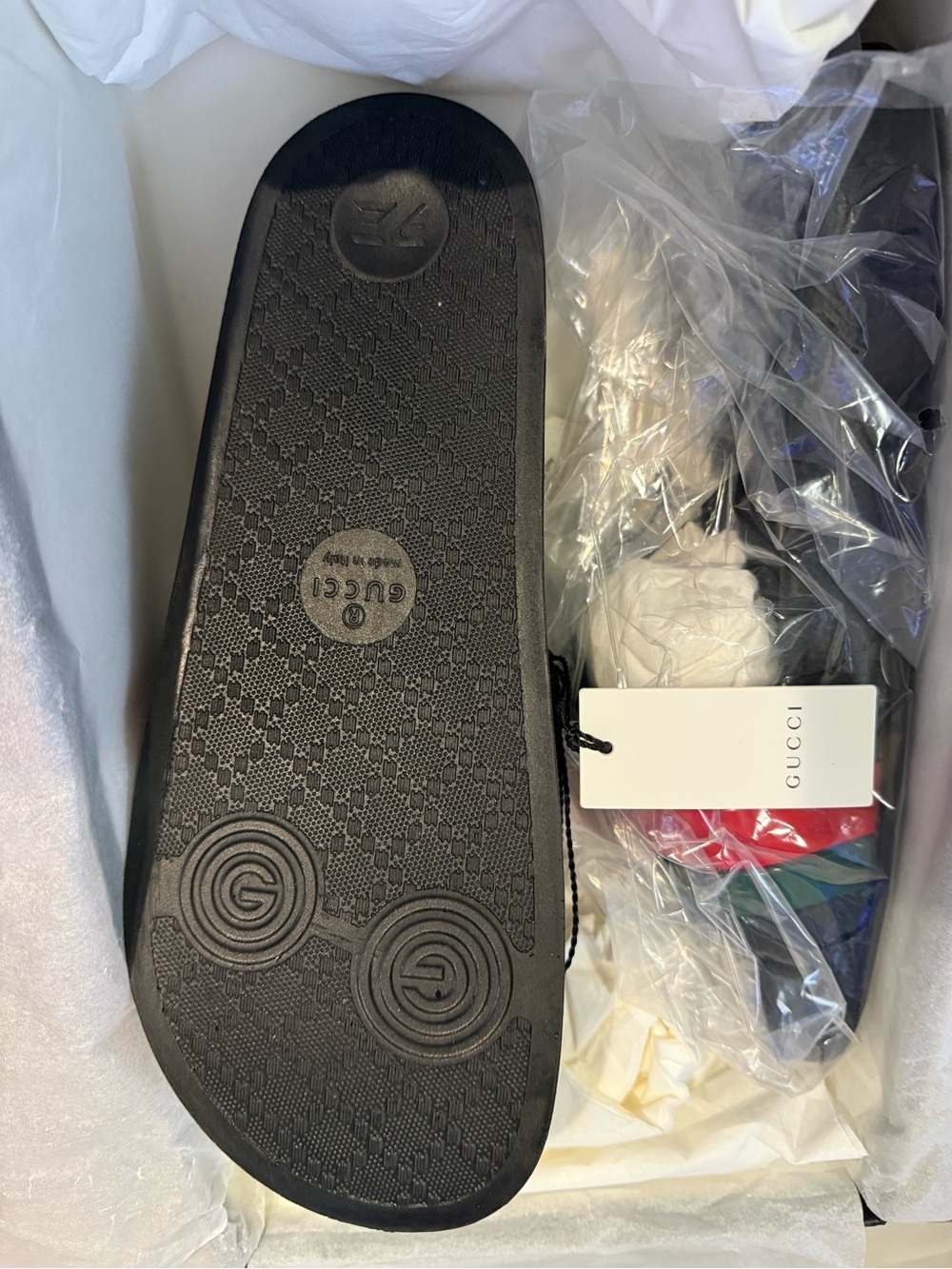 Men’s Gucci Pursuit '72 Rubber Slide
'Black' Size EUR 45 US Men's 11.5 or 12 - Picture 5 of 10